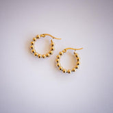 Regan Gold Ball Hoop Earrings
